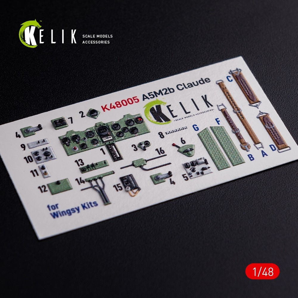 A5M2B Claude interior 3D Decals for WingsyKits kit Scale 1:48  KeliK K48005