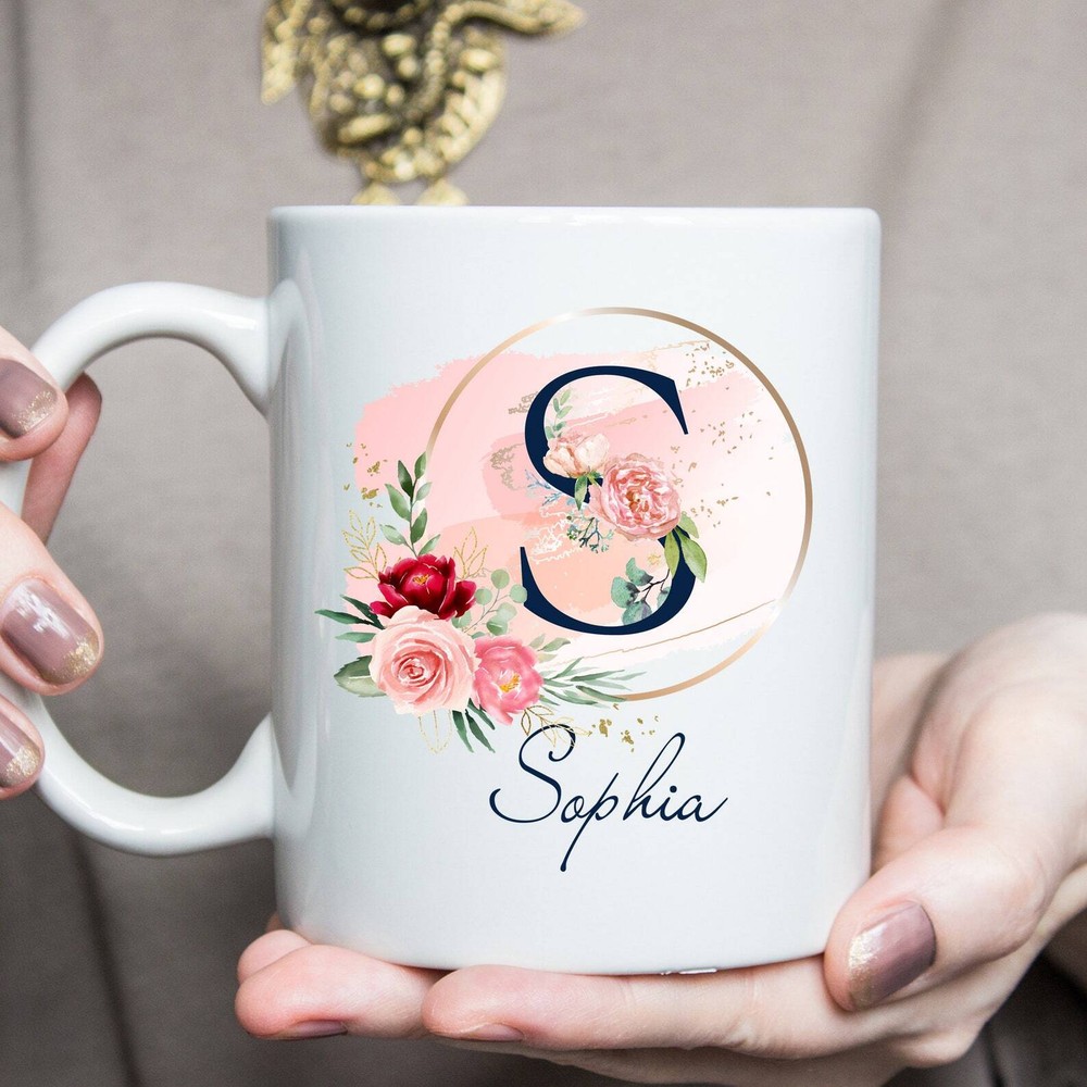 Custom Name Mug Personalized Monogram Coffee Mug Custom Initial Mug Bridesmaid