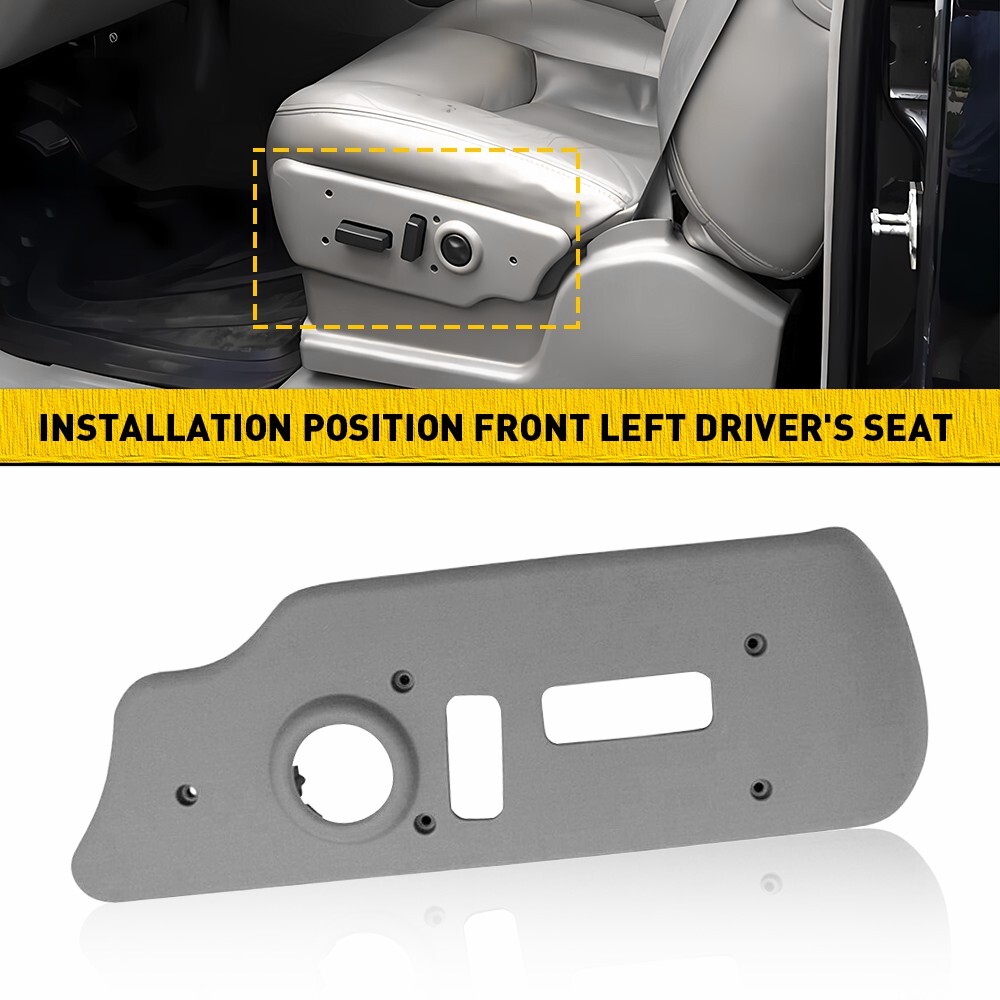 Gray Power Seat Switch Bezel Trim Panel - Driver Left for Chevy GMC Escalade