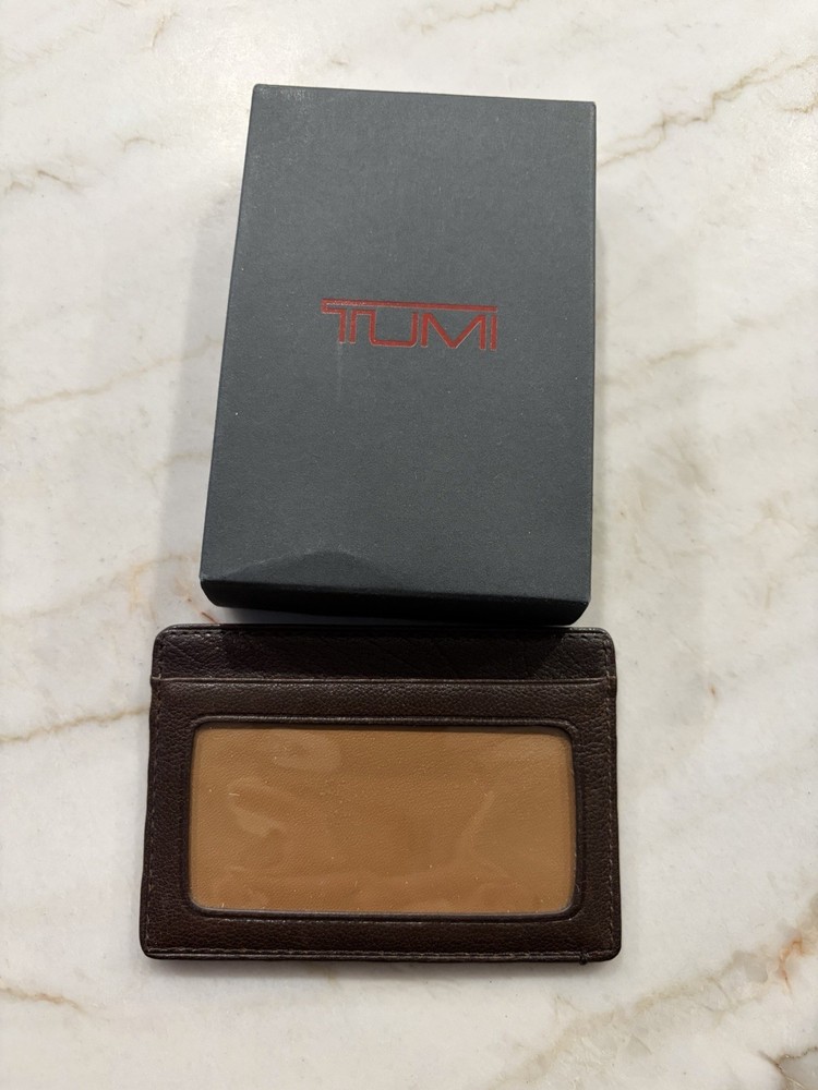 Tumi Sierra Card Case In Brown Leather