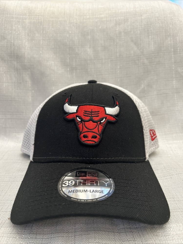 Chicago Bulls New Era Black Team Classic 39Thirty Hat Size Medium/Large