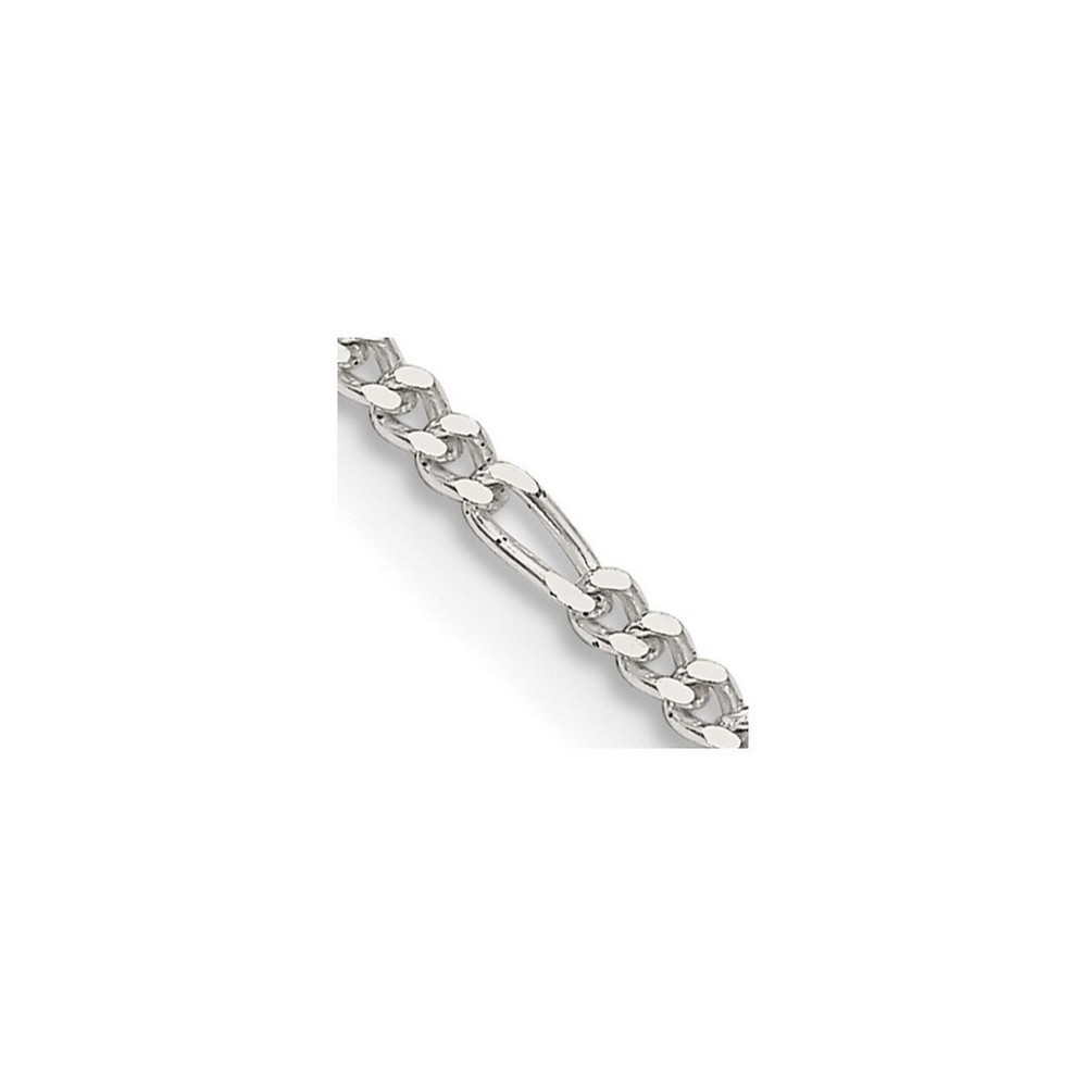 Curata 925 Sterling Silver Polished 1.75mm Figaro Chain