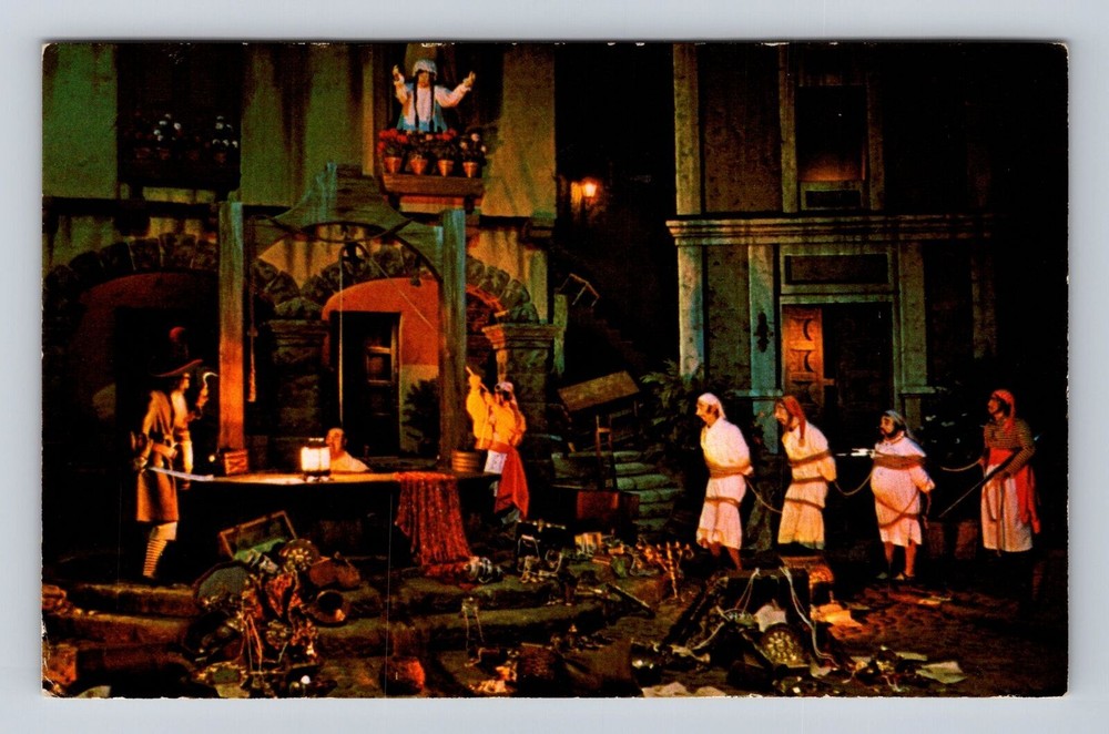 Vintage Orlando Florida Postcard Featuring Disney World Pirates Buccaneers Raiders