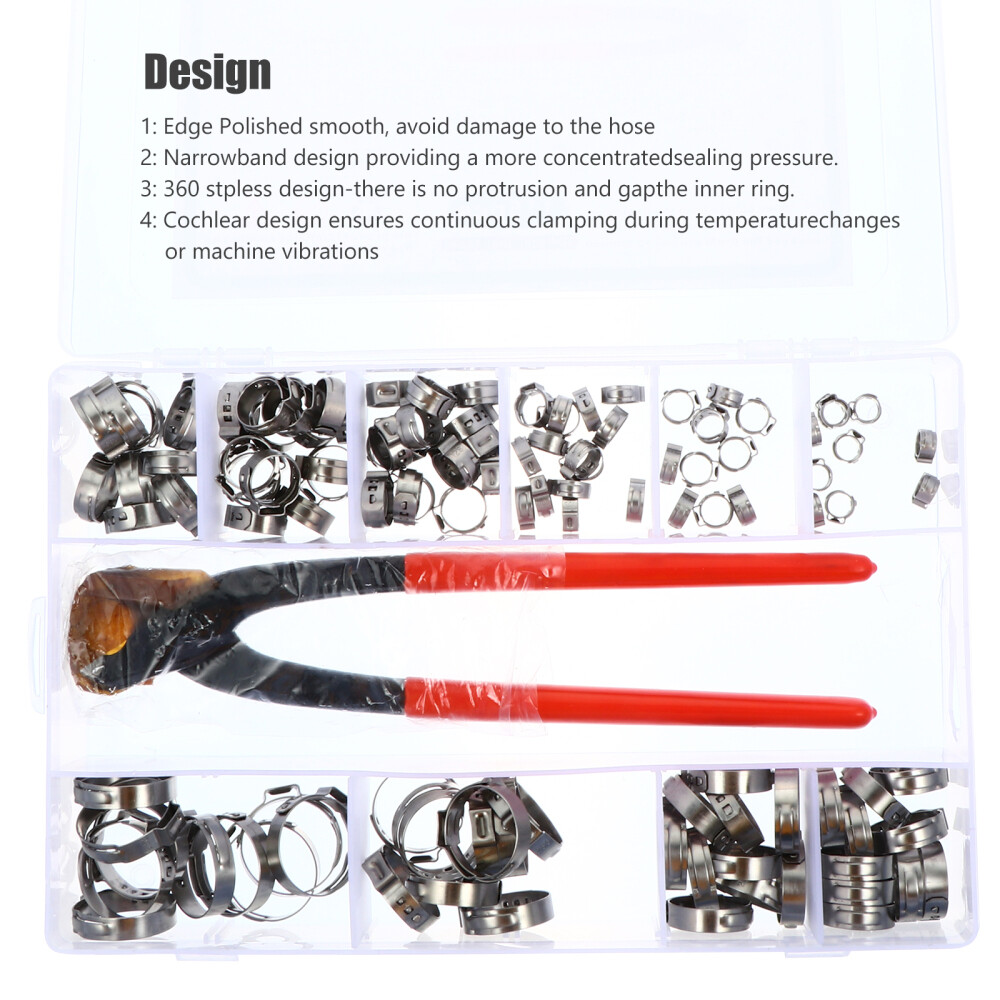 115 Pcs Bender Hydraulic Clamp Fuel Line Clamps Resistant Hose