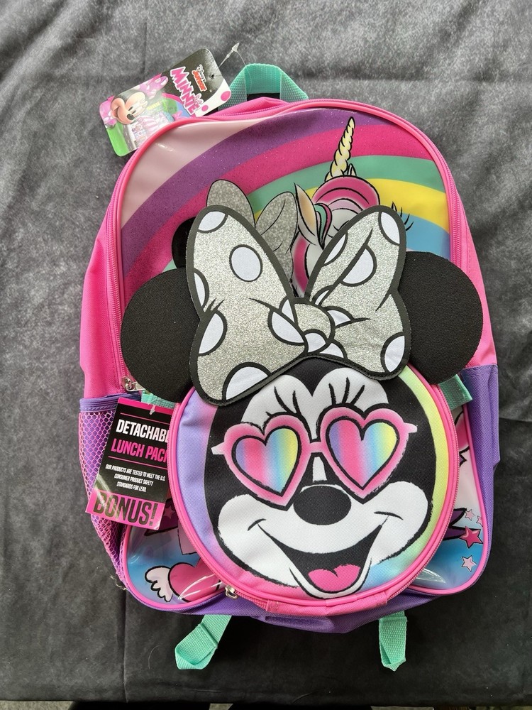 Minnie Mouse Disney Backpack and Lunch Bag Set for Back to School-image