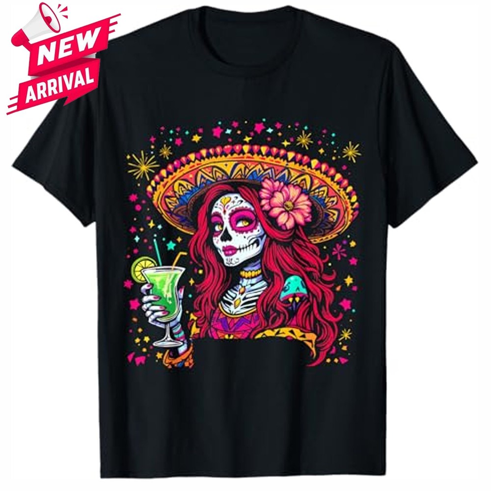 Dia De Los Muertos Mexican Day of The Dead Sugar Skull Women T-Shirt Gifts
