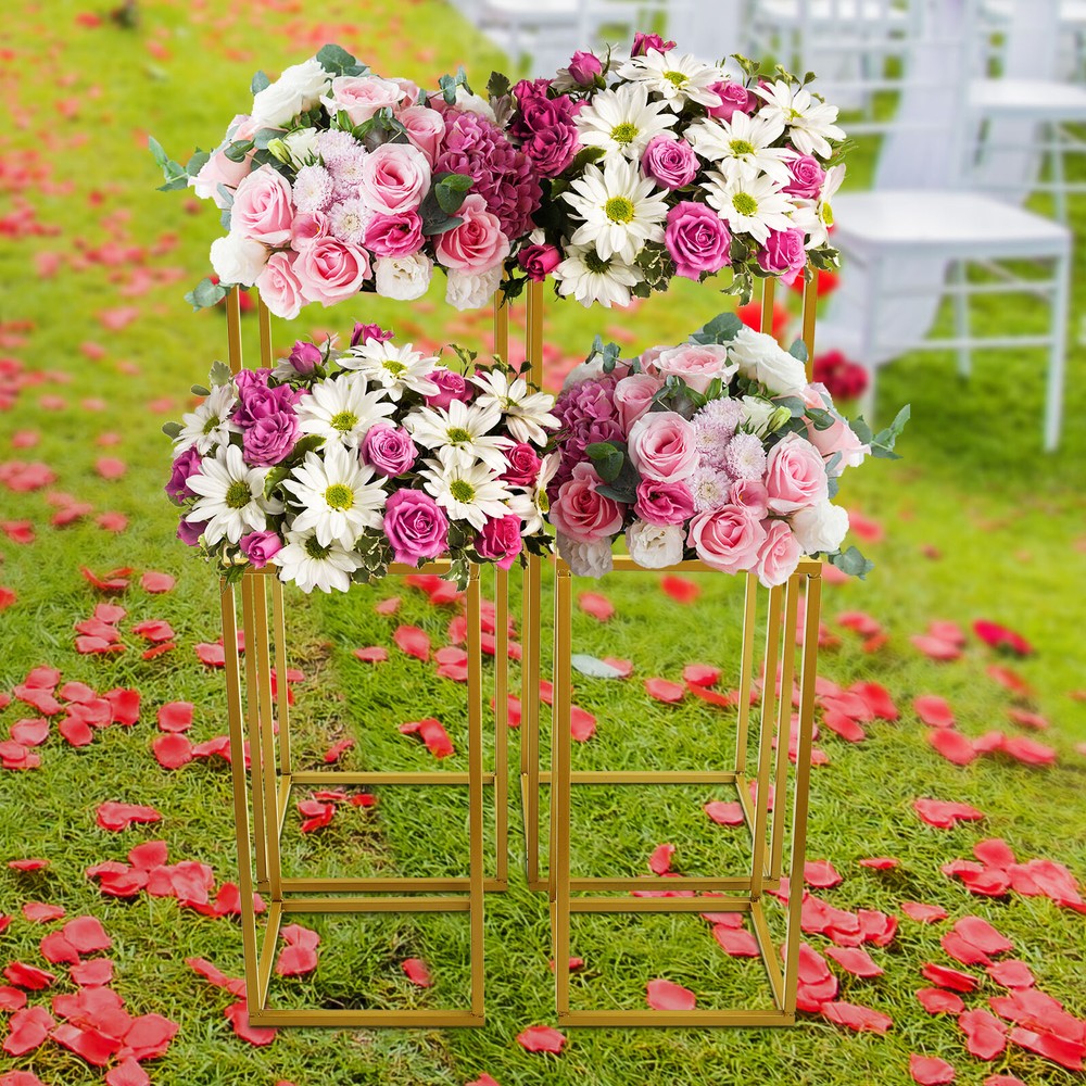 4 PCS Wedding Display Rack Column Plant Flower Pot Stand for Event Garden Decor