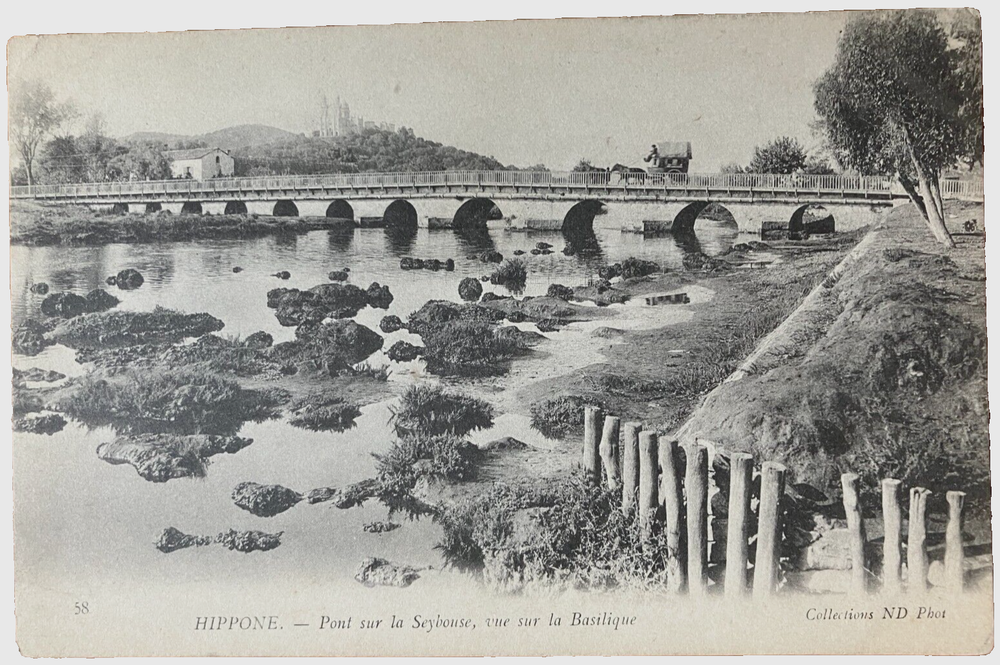 Antique postcard: Bridge over the Seybouse, Hippone, Algeria, unposted