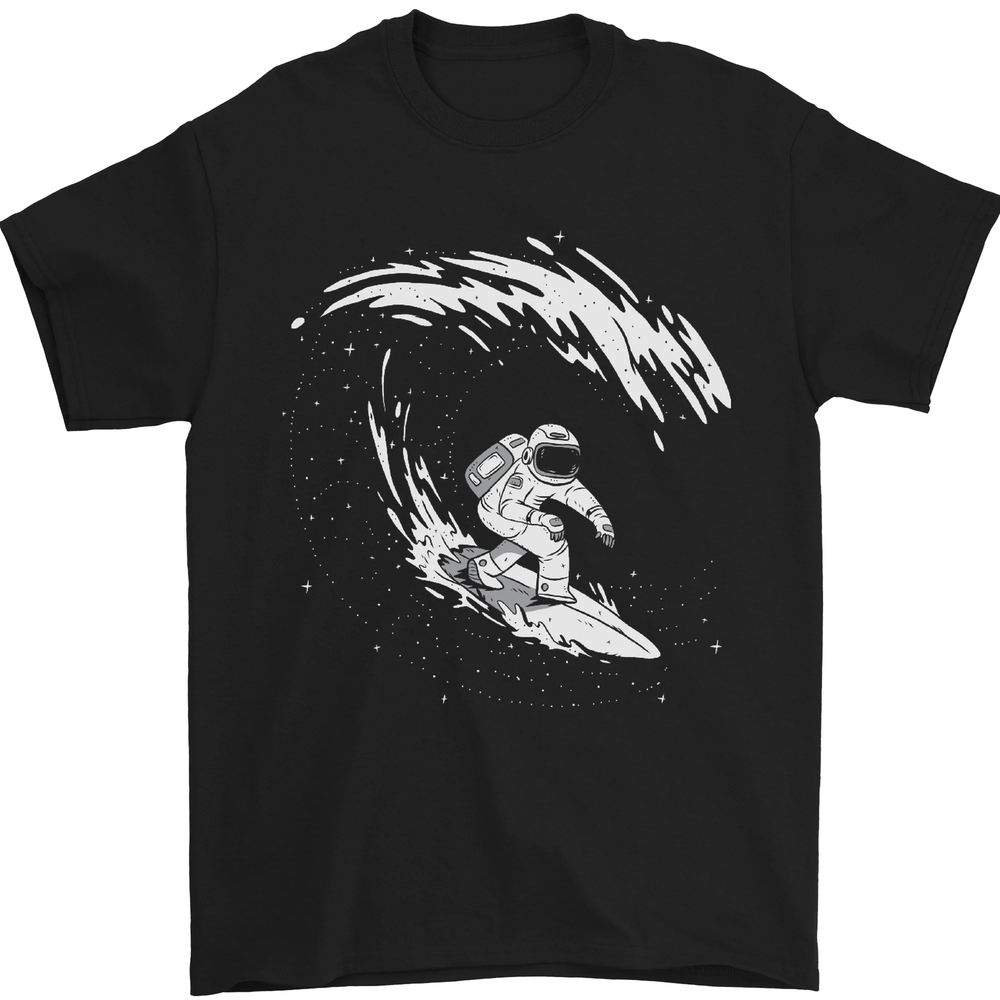 Surfing Spaceman Astornaut Surfer Surf Mens T-Shirt 100% Cotton