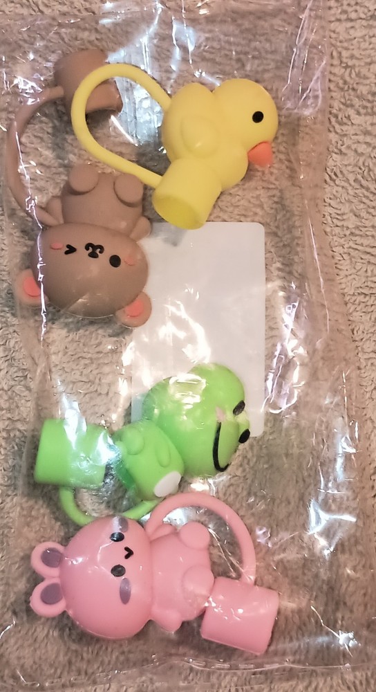 Stanley Cup Silicone Animal Straw Toppers For 30oz & 40oz Tumblers 10-Pack