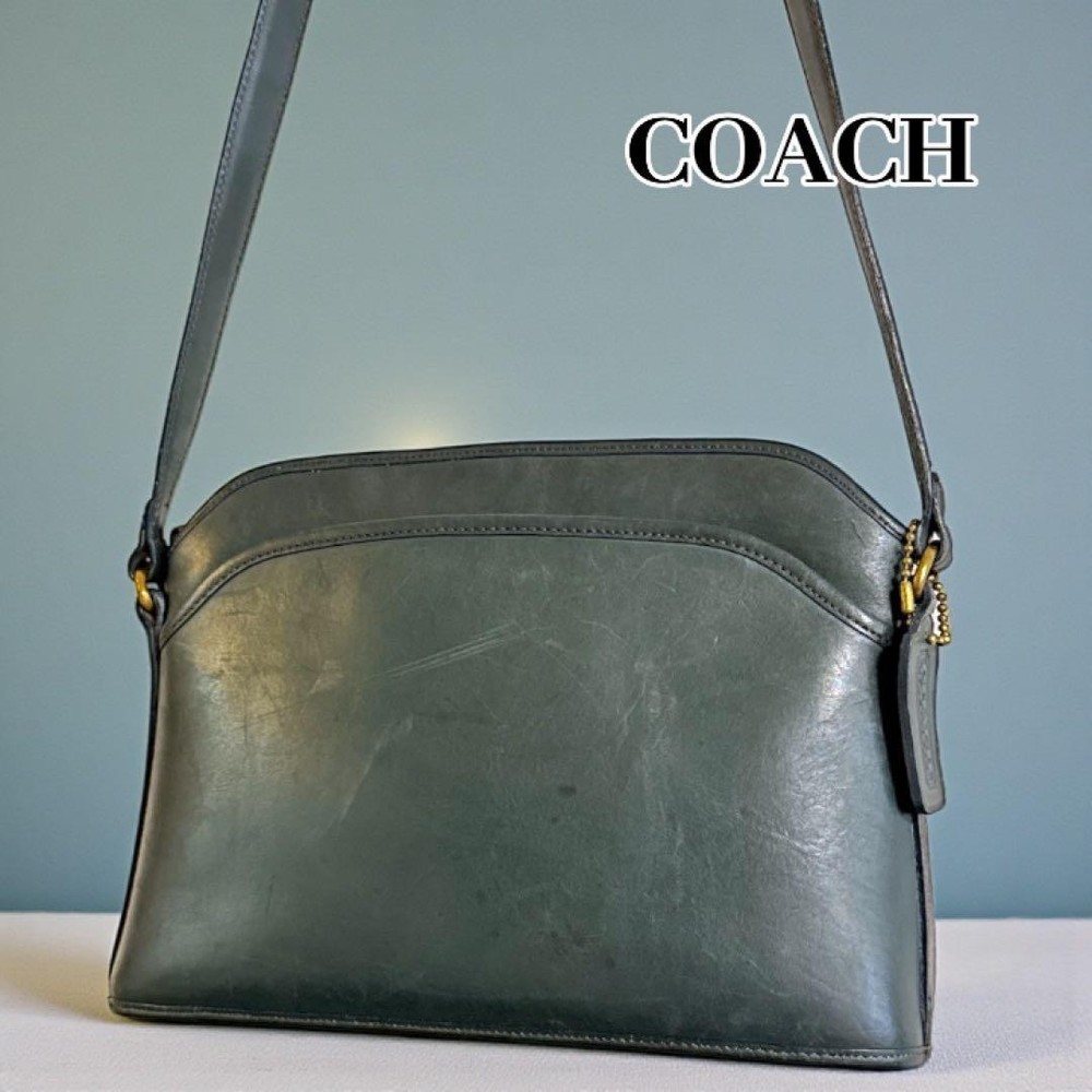 Rare beautiful vintage COACH green crossbody bag