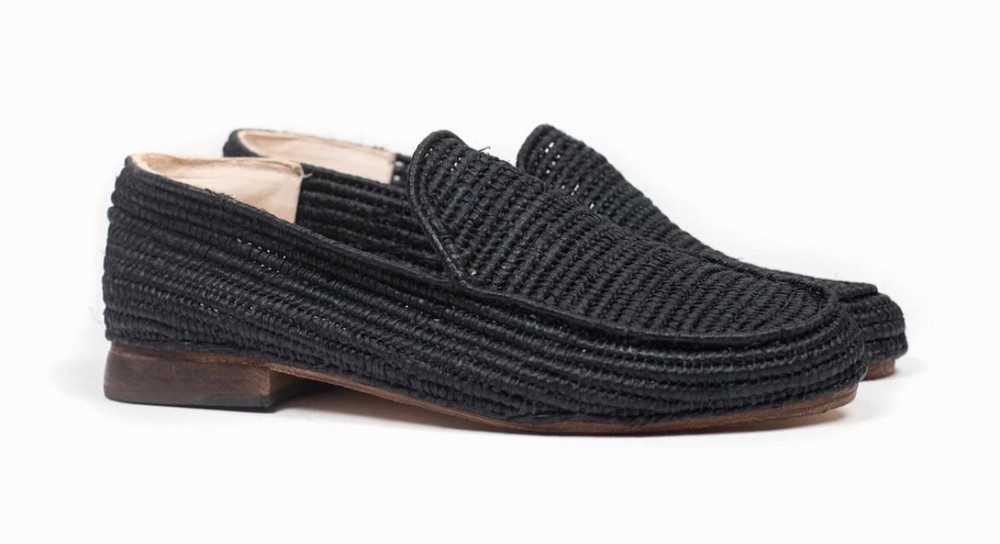 NEW No Man Walks Alone X El Karti Moccasin Toe Loafers in Black For Mens Size 11