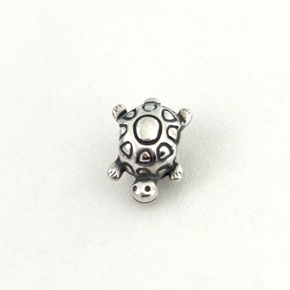 Pandora Sterling Silver Retired Happy Sea Turtle Charm Bead  