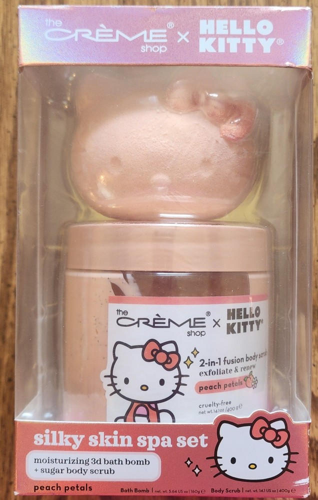 Hello Kitty The Crème X Shop Silky Skin Spa Set (Peach Petals) w/ Safety Seals