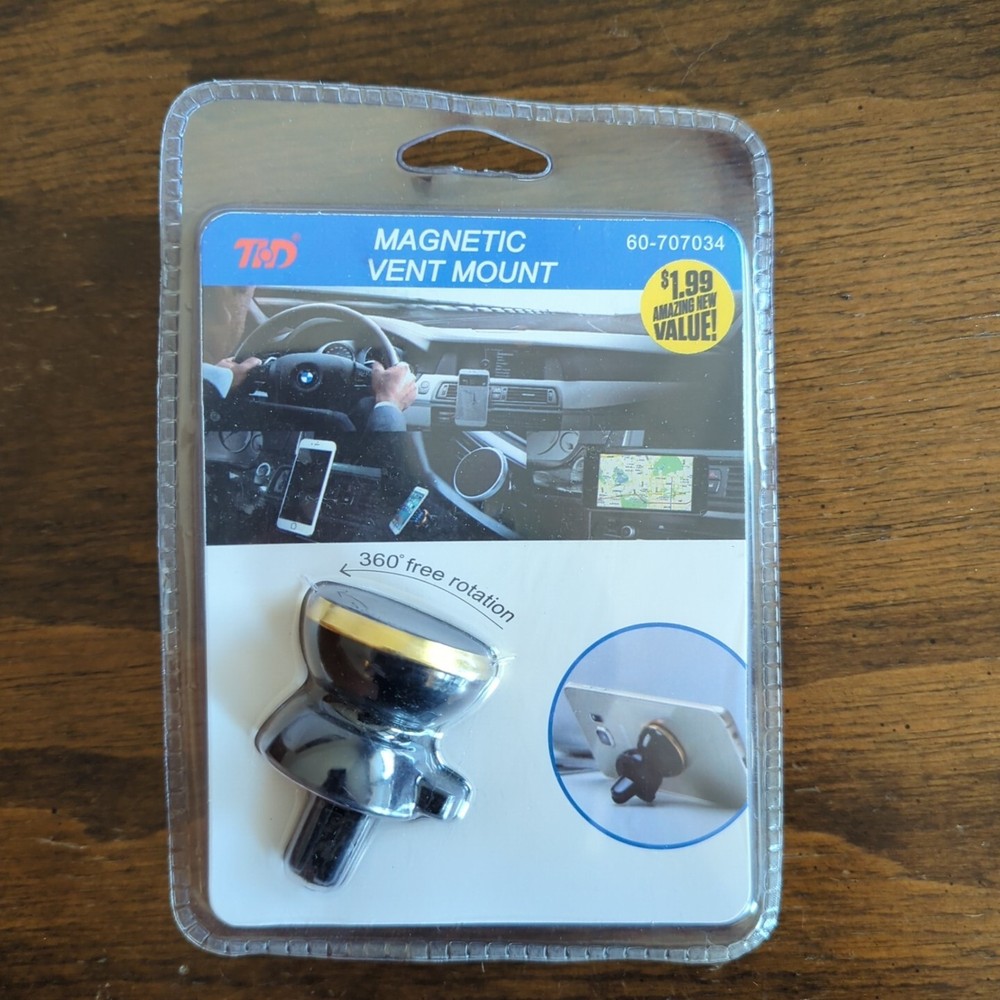 THD Hardware Magnetic Car Vent Mount Holder Stand for Phone Adhesive 360