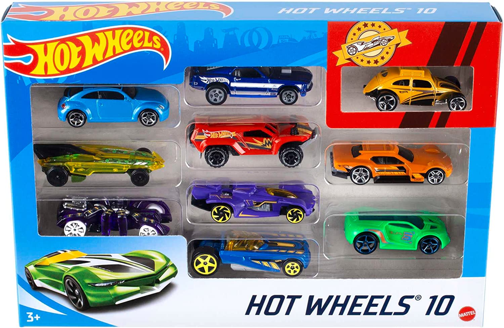 Set of 10 1:64 Scale Toy Trucks and Cars for Kids and Collectors, Styles May Var