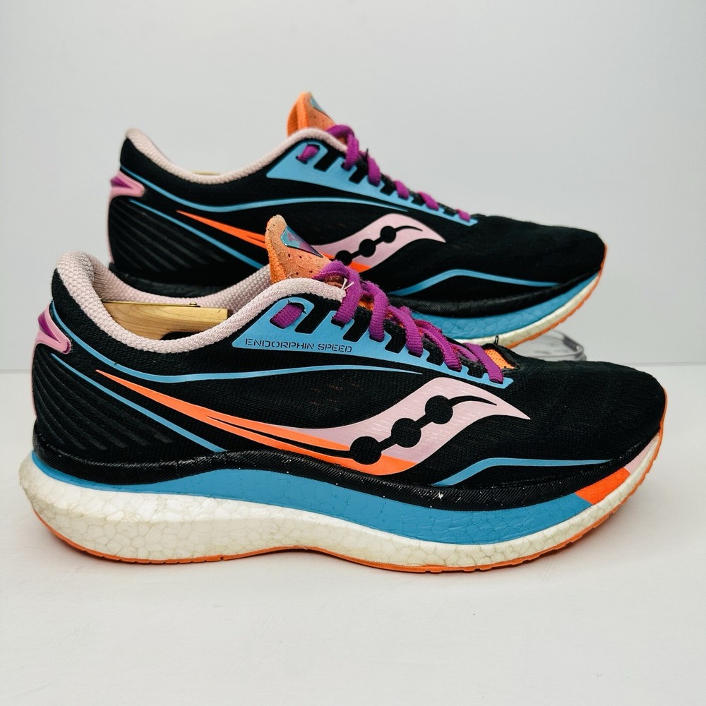 Saucony Endorphin Speed Womens Running Shoes Size 9 Black Athletic Sneakers