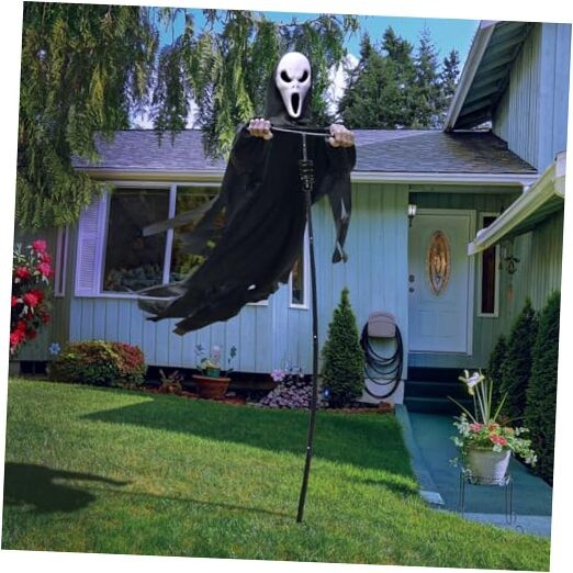 Halloween Scarecrow Ghost Outdoor Decorations, 7.5Ft Halloween Rotated Style