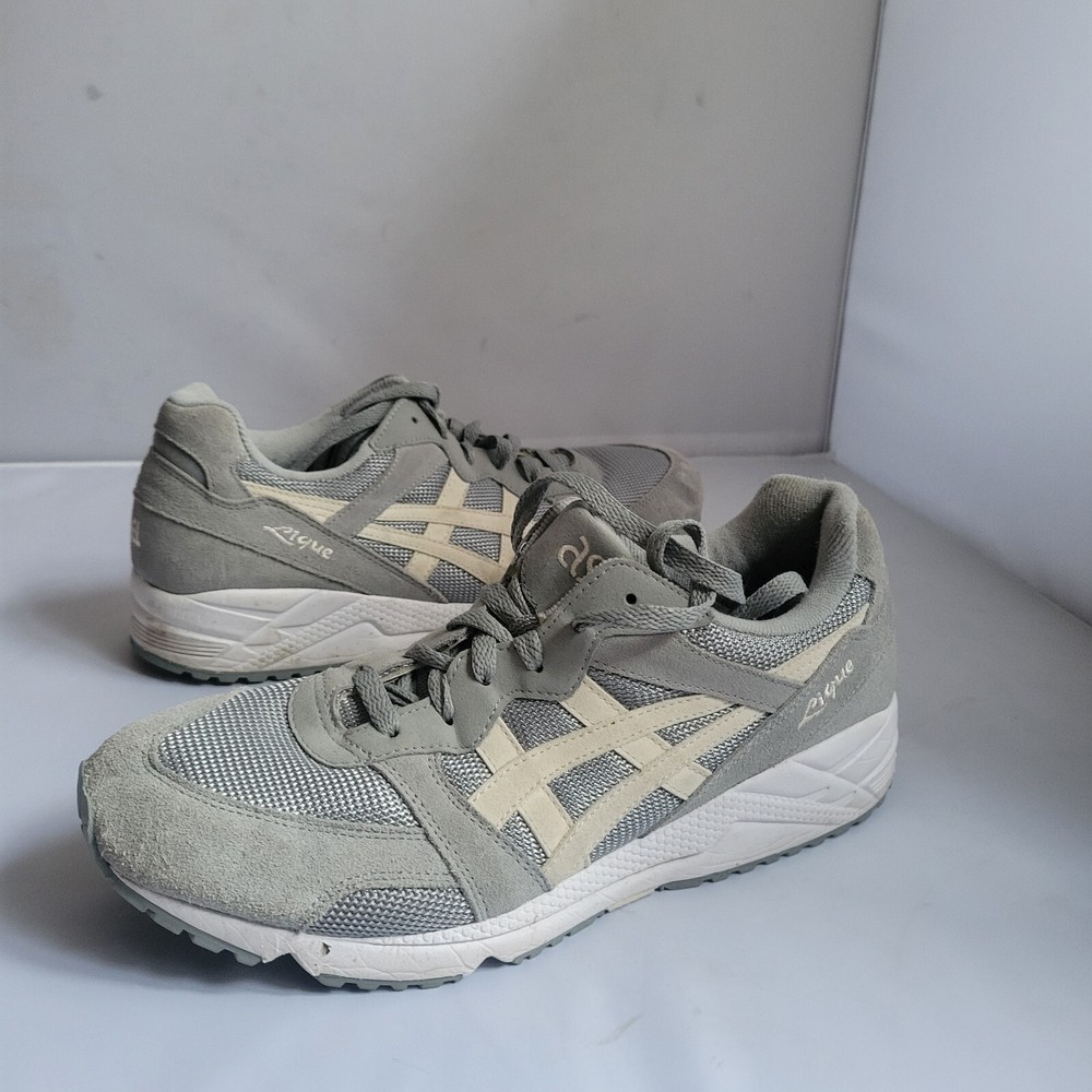 Asics Lique Sz 10.5 Women Gray Leather Synthetic Running Shoes H6KOL