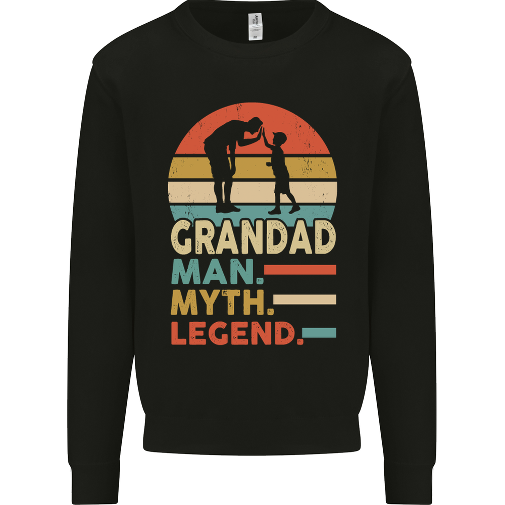 Grandad Man Myth Legend Funny Fathers Day Mens Sweatshirt Jumper