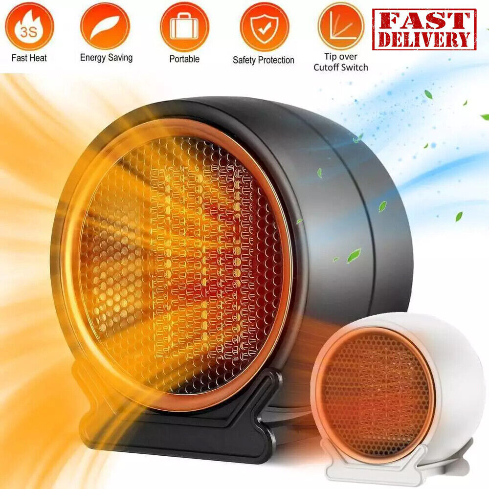 Electric Space Heater Low Energy 1200W Ceramic Fast Heating Fan Heater Portable
