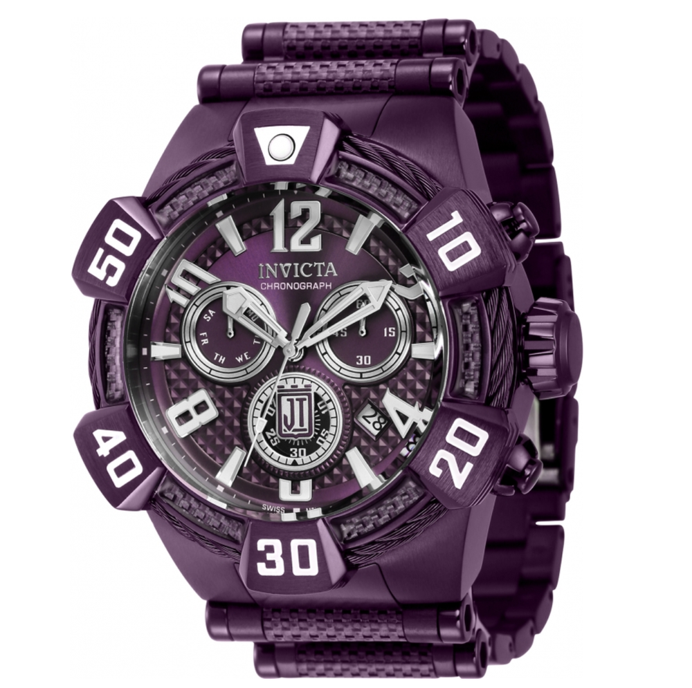 Invicta JT Carbon Fiber Men's 52mm Purple Swiss Chronograph Watch 40431