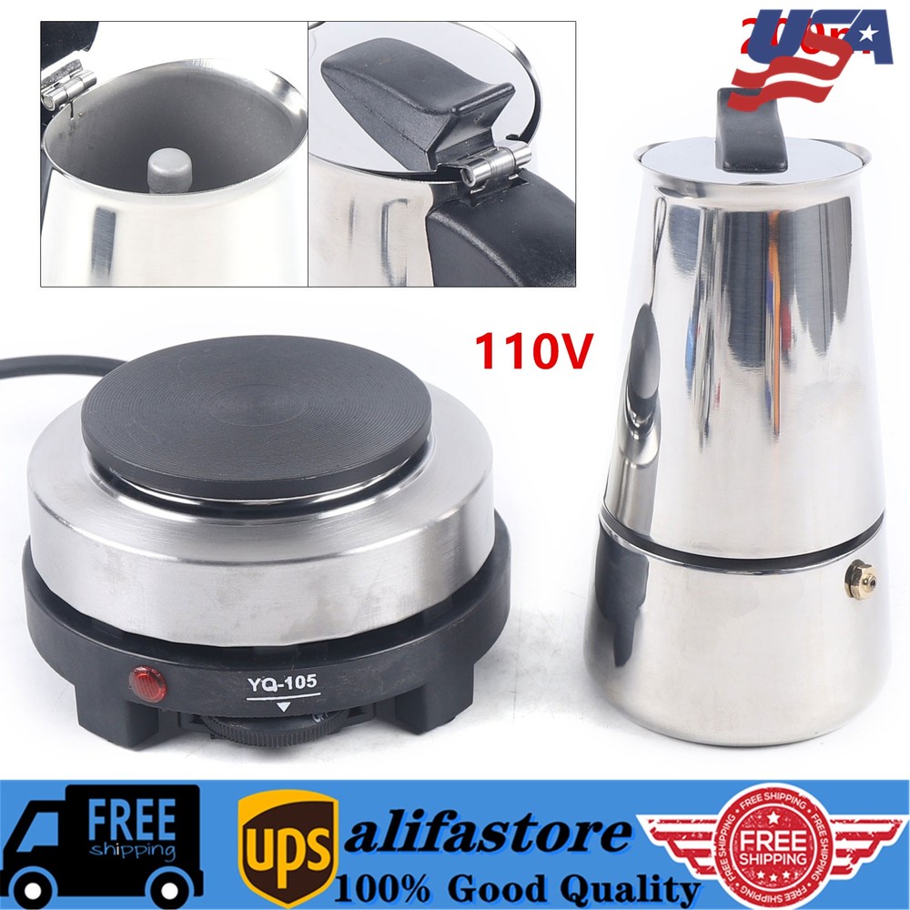 Stovetop Espresso Maker Stainless Steel Italian Coffee Machine Maker Moka Pot