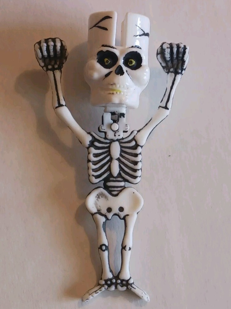 Vintage Halloween Plastic Skeleton Head knocker noise maker