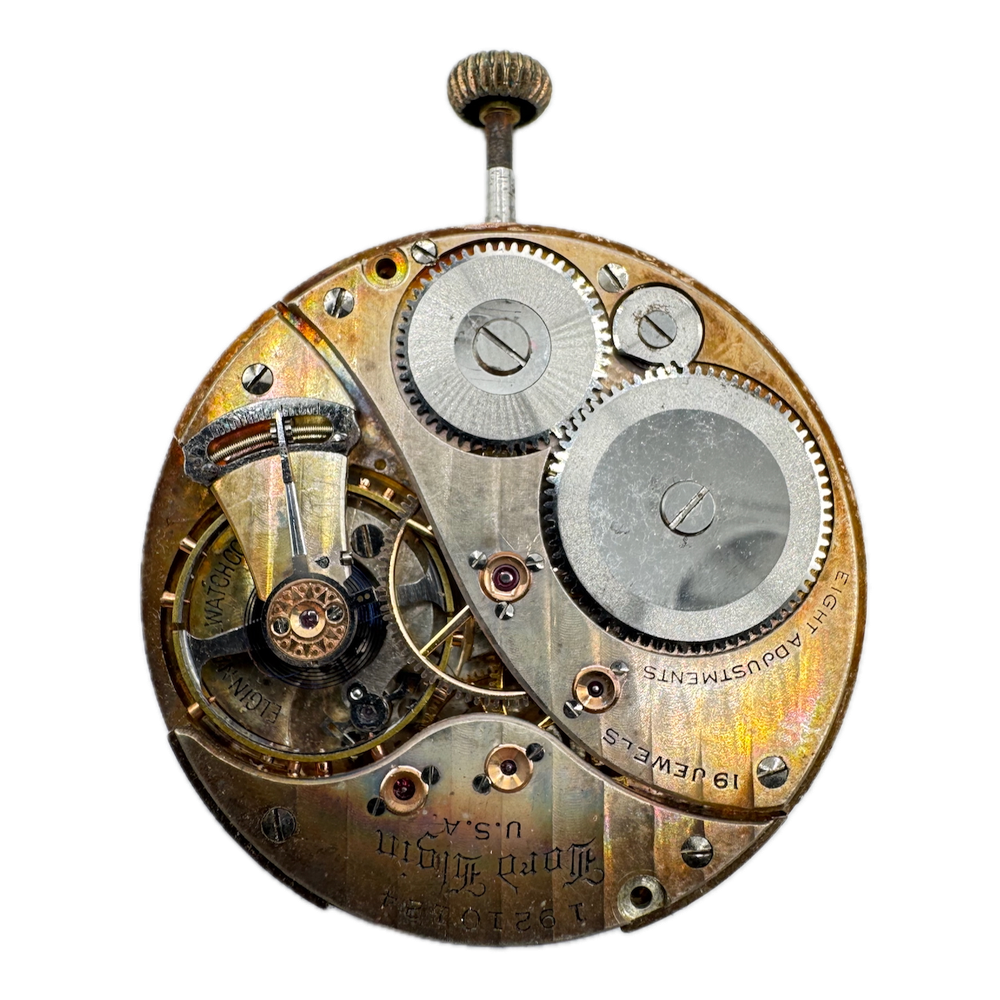 Antique 12s 1917 Elgin 19 Jewel Mechanical Pocket Watch Movement 439 USA
