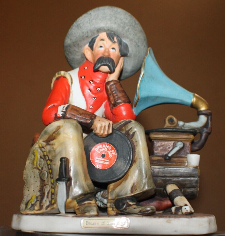 Vintage 1979 Norman Rockwell David Grossman Dreams of Long Ago Cowboy Figurine