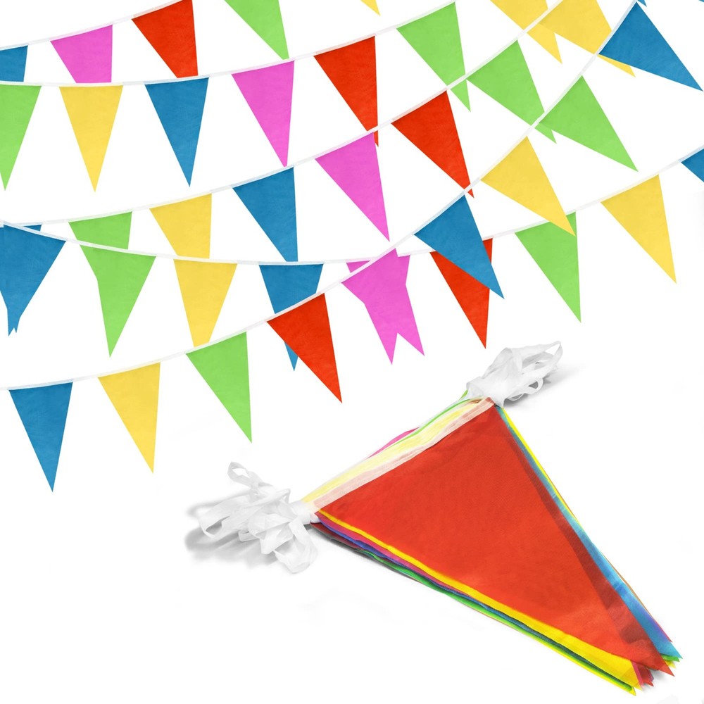 Pennant Banner 75 Multicolor Bunting Flags Party Grand Opening Decorations