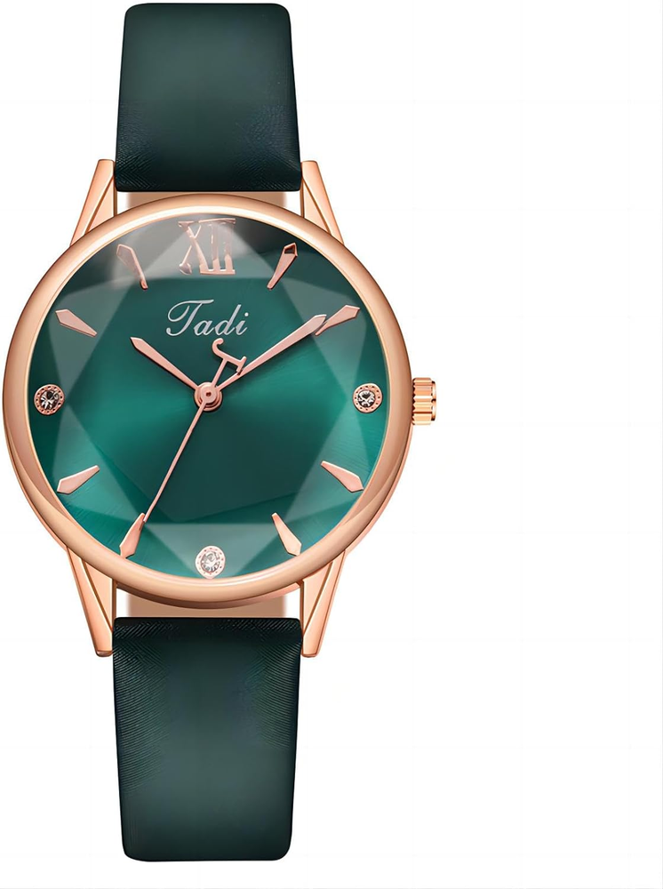 Elegant Classic Quartz Analog Women's Watch with Leather Strap