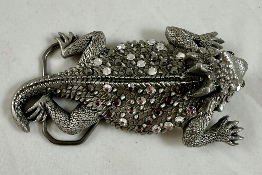 Seasonal Whispers #4484 Horned Lizzard belt Buckle-image