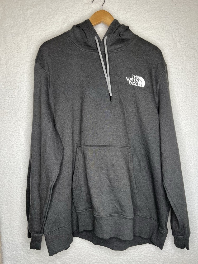 The North Face Never Stop Exploring Sweater Grey Solid Logo Pullover Hoodie