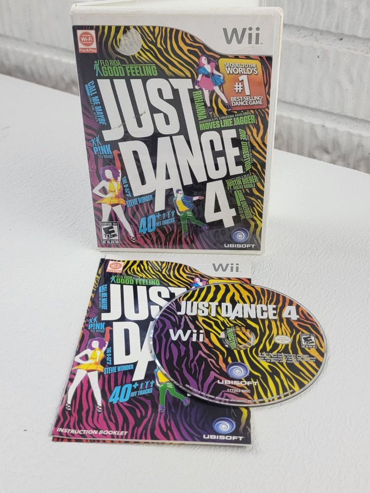 Just Dance 4 - Nintendo Wii CIB Complete Tested & Working