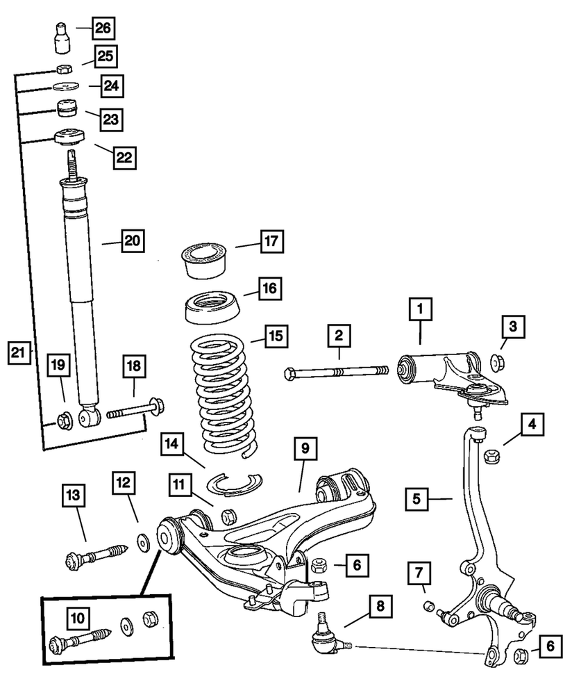 Genuine Mopar Suspension Shock Absorber 5142011AA