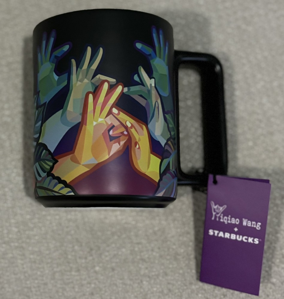 Starbucks ASL Sign Language Ceramic Mug by Yiqiao Wang