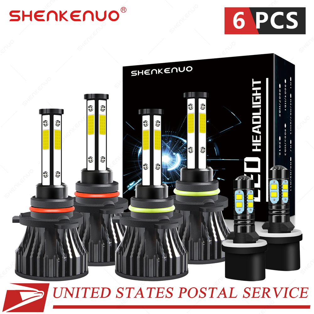 6x LED Headlight Kit+Fog Light Bulbs For 2003-2006 Cadillac Escalade Super White