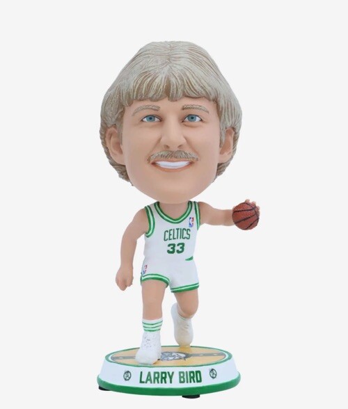 Larry Bird Boston Celtics Court Stripe Mini Bighead NBA Bobblehead New in Box