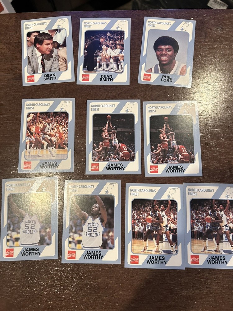 Lot of 56 cards 1989 Collegiate Collection/Coca-Cola North Carolina's Finest