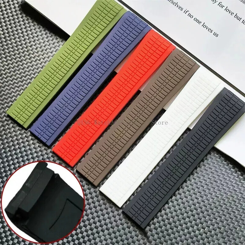 Sleek Soft Silicone Watch Strap for Patek Philippe Aquanaut 5164 5167 21mm Rubber Replacement Band