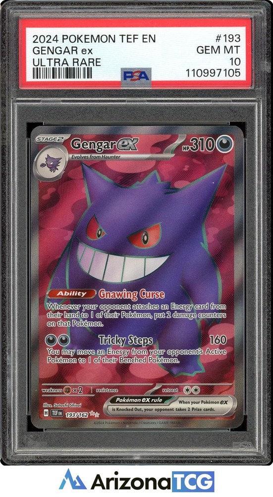 2024 Pokemon Gengar ex 193/162 Ultra Rare Temporal Forces PSA 10 GEM MINT