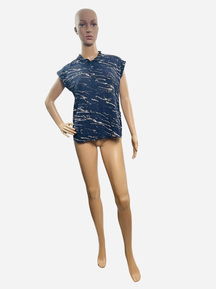 Gap Women’s Size Small Short Sleeve High Button Neck Blouse