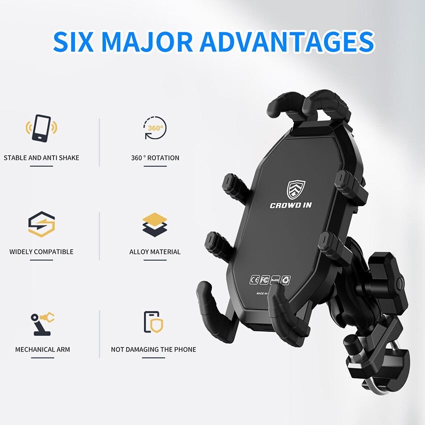 Motorcycle Phone Bracket Bicycle Stable Shock Absorption Phone Bracket