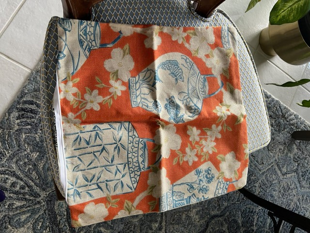 18x18 Asian Print Linen Pillow Covers with Dual Zippers and Fresh Design