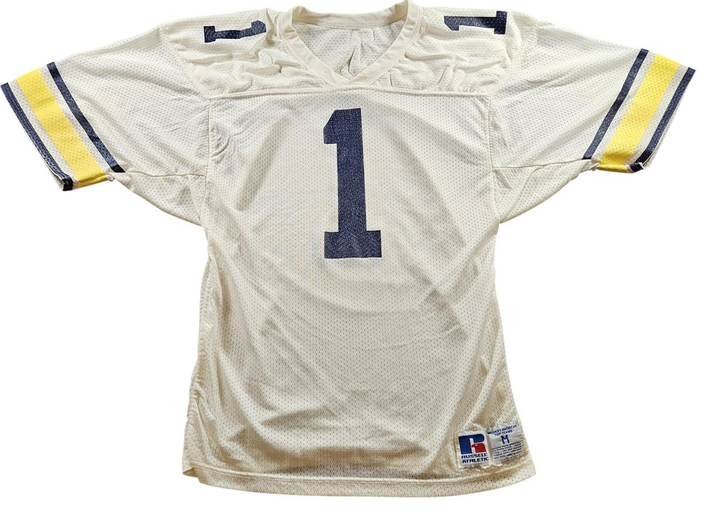 Vintage Russell Athletic Jersey Shirt Mens Medium Michigan 90s Football