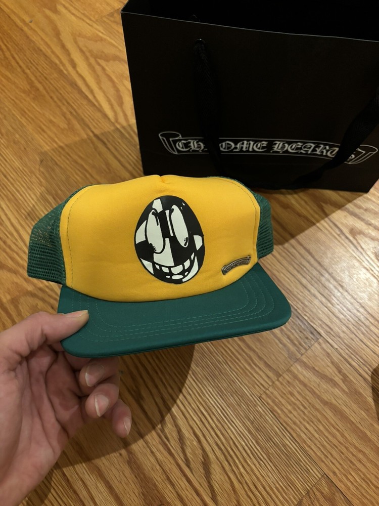 Size - O/S - Chrome Hearts Matty Boy Sex Records Smiley Trucker Hat - Green