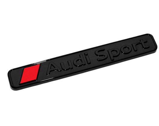 For Audi Sport Gloss Black Badge Side Fender Rear Trunk Boot Emblem Sticker