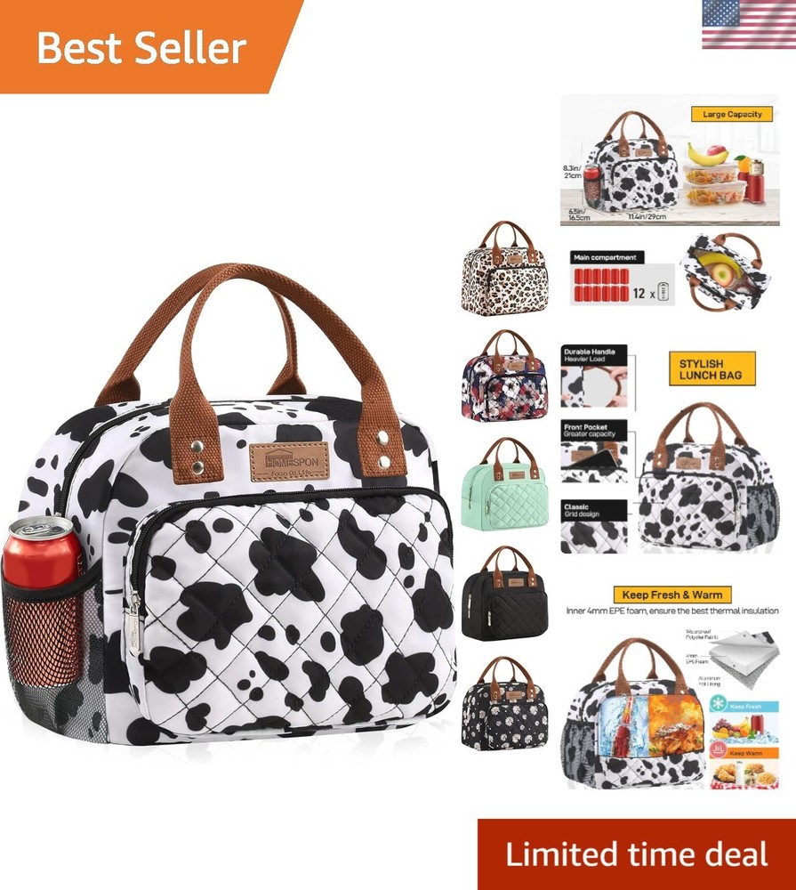 Buringer Insulated Lunch Tote - Stylish 10L Capacity Bag with Front Pocket