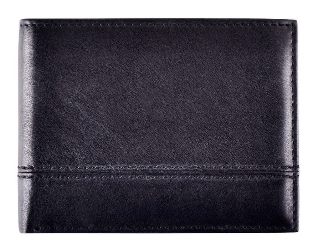 Slim RFID Leather Bifold Wallet for Men – Travel-Friendly & Secure